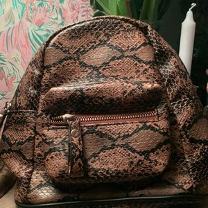 faux snake skin backpack